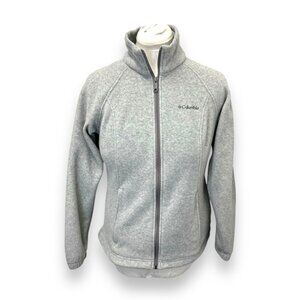 Columbia Womens Small Gray Full-Zip Fleece Jacket Soft Warm Casual Cozy Outdoor